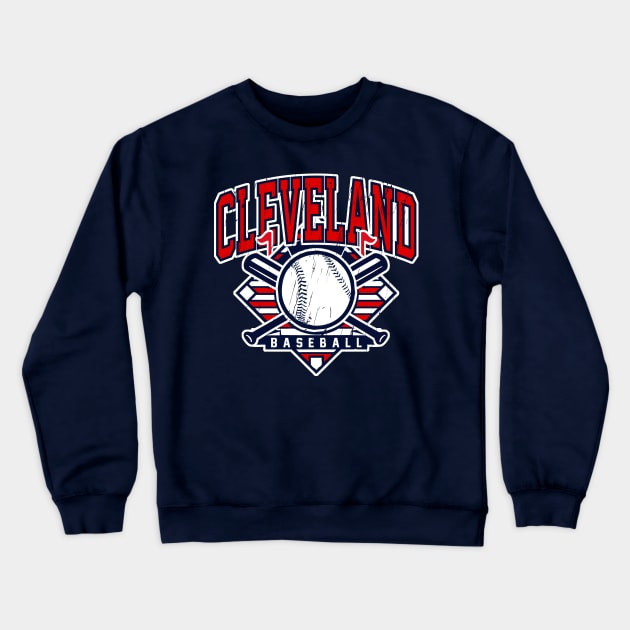 Vintage Cleveland Baseball Crewneck Sweatshirt by funandgames